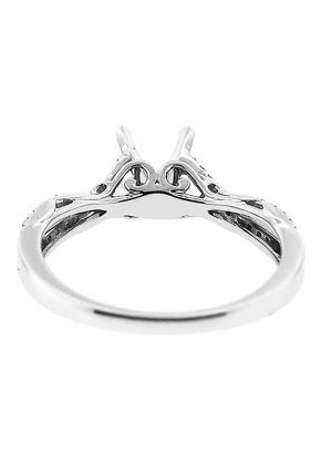 Split Twist Shank Diamond Engagement Ring Semi Mount