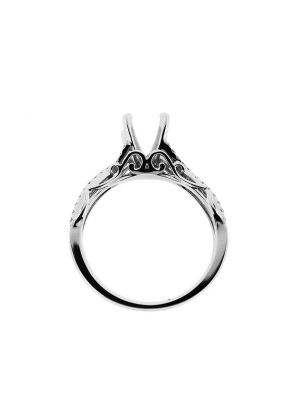 Split Twist Shank Diamond Engagement Ring Semi Mount