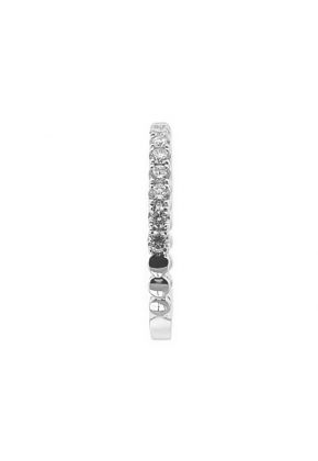 Single Row Prong Set Band with Round Diamonds in 18k White Gold
