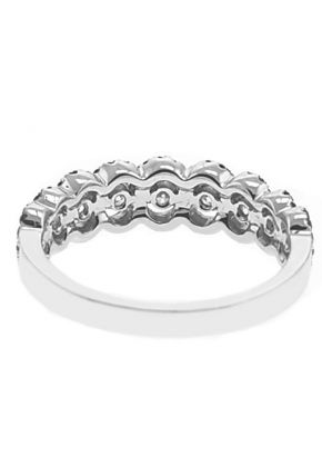 Braided Style Band with Prong Set Black Diamonds and Channel Set White Diamonds in 18k White Gold