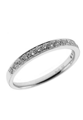 Vintage Inspired Combination Set Band with Beaded Milgrain and Bezel and Channel Set Diamonds in 18k White Gold