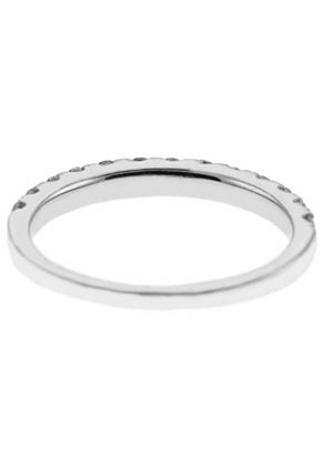 Single Row Micro-Prong Set Band with Round Diamonds in 18k White Gold