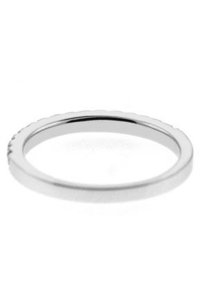 Single Row Micro-Prong Set Band with Round Diamonds in 18k White Gold