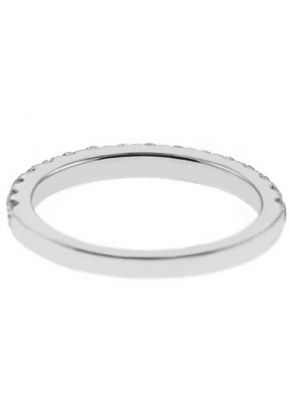 Single Row Band with Prong Set Round Diamonds in 18k White Gold