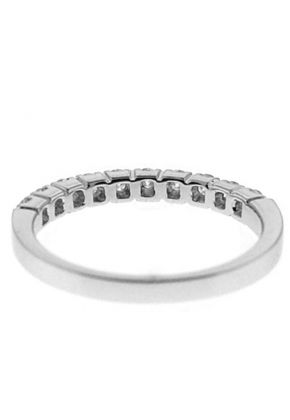Single Row Prong Set Band with Round Diamonds in 18k White Gold