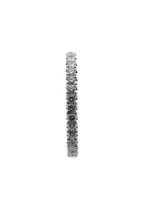 Eternity Band with Micro-Prong Set Round Diamonds in 18k White Gold