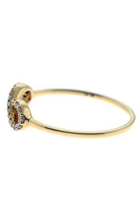 Right Hand Fashion Ring with an Infinity Design of Diamonds Set in 18K Yellow Gold