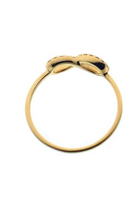 Right Hand Fashion Ring with an Infinity Design of Diamonds Set in 18K Yellow Gold