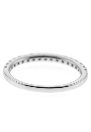 Single Row Micro-Prong Set Band with Round Diamonds in 18k White Gold