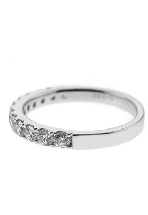 Single Row Band with Micro-Prong Set Round Diamonds in 18k White Gold