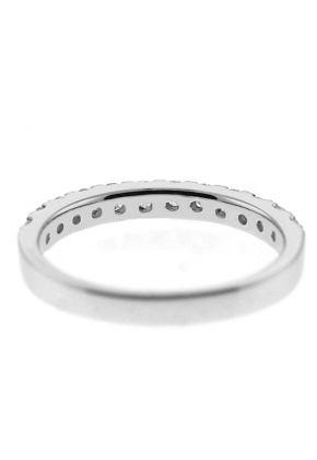 Single Row Band with Micro-Prong Set Round Diamonds in 18k White Gold