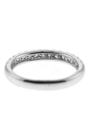 Single Row Micro-Prong Set Band with Round Diamonds in 18k White Gold