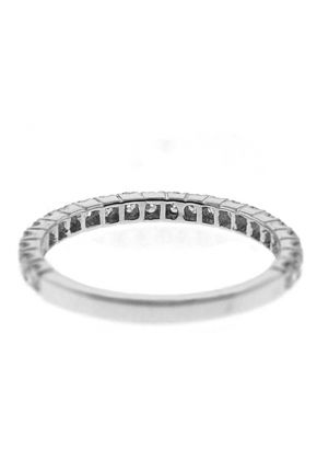 Single Row Prong Set Band with Round Diamonds in 18k White Gold