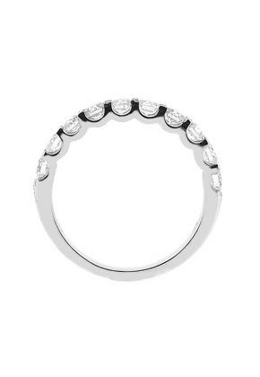 10 Stone Common Prong Set Diamond Wedding Band (Stackable)