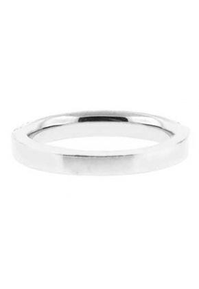 Single Row Band with Micro Prong Set Round Diamonds in 18k White Gold (Stackable)
