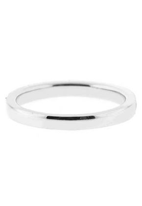 Single Row Micro-Prong Set Band with Round Diamonds in 18k White Gold (Stackable)