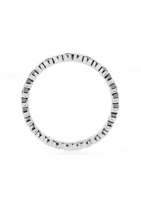 Eternity Band with Hexagon Shapes of Round Diamonds and 18k White Gold