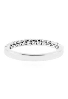 Single Row Micro Prong Set Wedding Band