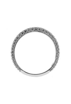 3 Sided Micro Pav?? Set Diamonds, Ladies Gold Band (Stackable RIng)