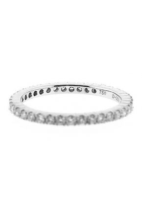Eternity Band with Micro Prong Set Round Diamonds in 18k White Gold