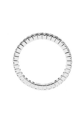 Eternity Band with Micro Prong Set Round Diamonds in 18k White Gold