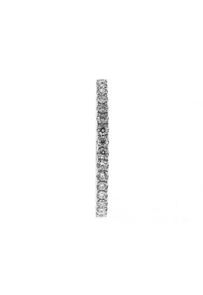 Eternity Band with Micro Prong Set Round Diamonds in 18k White Gold
