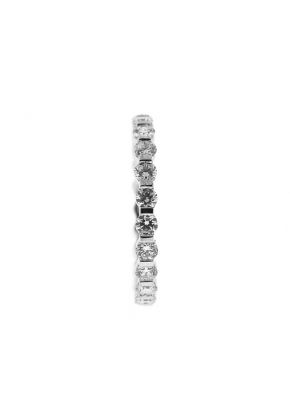 Eternity Band with Channel Set Round Diamonds in 18k White Gold