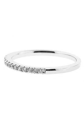 Single Row Band with Round Diamonds Set in 18k White Gold