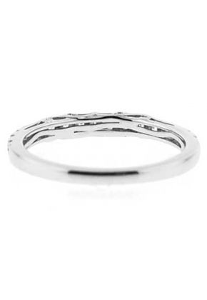 Filigree Band with Micro-Pav?? Set Round Diamonds in 18k White Gold
