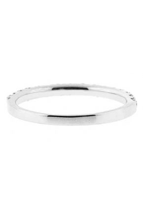 Single Row Micro-Prong Set Band with Round Diamonds in 18k White Gold