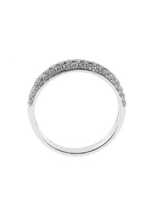 Pav?? Set Band with Round Diamonds in 18k White Gold