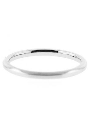 Single Row Band with Round Diamonds Set in 18k White Gold