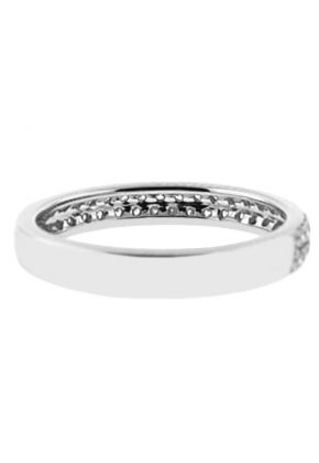 Double Row Diamond Band in 18k White Gold