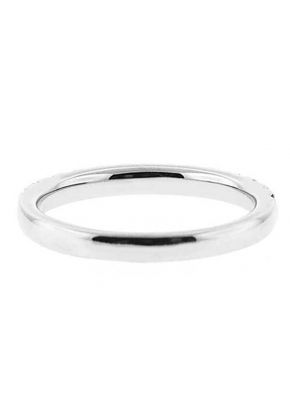 Single Row Band with Micro-Pav?? Set Round Diamonds in 18k White Gold