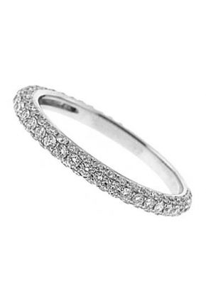 Pav?? Set Band with Round Diamonds in 18k White Gold
