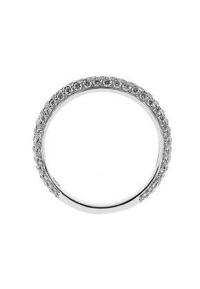Pav?? Set Band with Round Diamonds in 18k White Gold