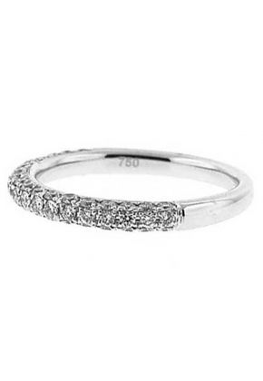 Pav?? Set Band with Round Diamonds in 18k White Gold