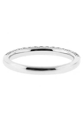 Pav?? Set Band with Round Diamonds in 18k White Gold