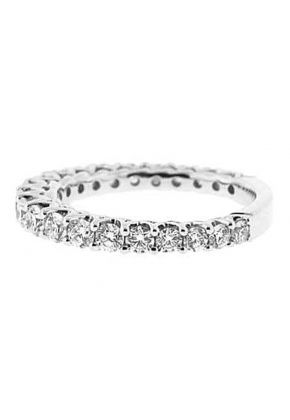 Prong Set Band with Round Diamonds in 18k White Gold
