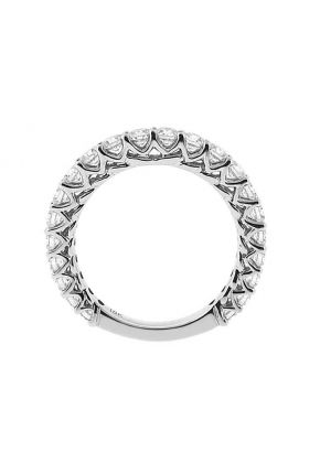 Prong Set Band with Round Diamonds in 18k White Gold