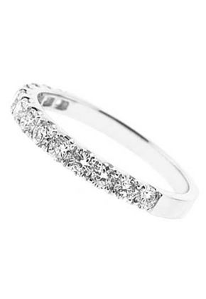 Single Row Band with Micro-Prong Set Round Diamonds in 18k White Gold