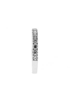 Single Row Band with Micro-Prong Set Round Diamonds in 18k White Gold