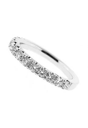 Single Row Band with Micro-Prong Set Round Diamonds in 18k White Gold