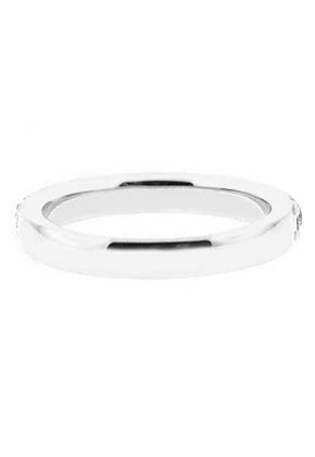 Single Row Prong Set Band with Round Diamonds in 18k White Gold