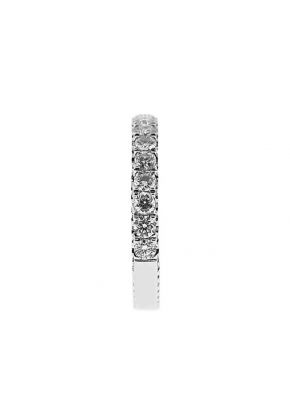 Single Row Pav?? Set Band with Round Diamonds in 18k White Gold