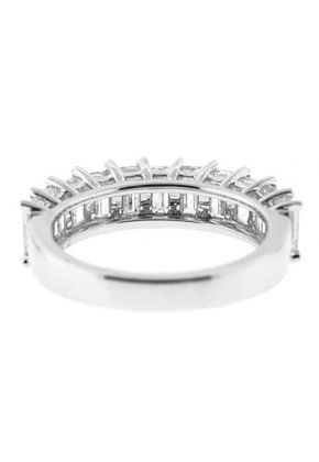 Single Row Band with Baguette Diamonds Set in 18k White Gold