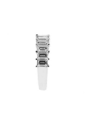 Single Row Band with Baguette Diamonds Set in 18k White Gold