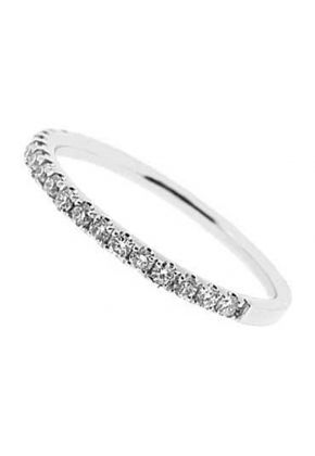 Single Row Band with Round Diamonds Set in 18k White Gold