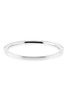 Single Row Band with Round Diamonds Set in 18k White Gold