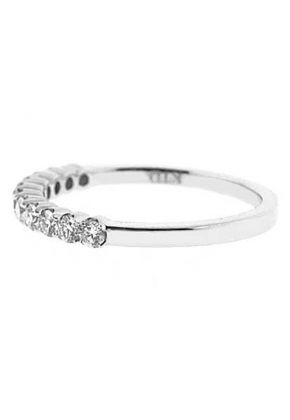 Single Row Micro-Prong Set Band with Round Diamonds in 18k Yellow Gold